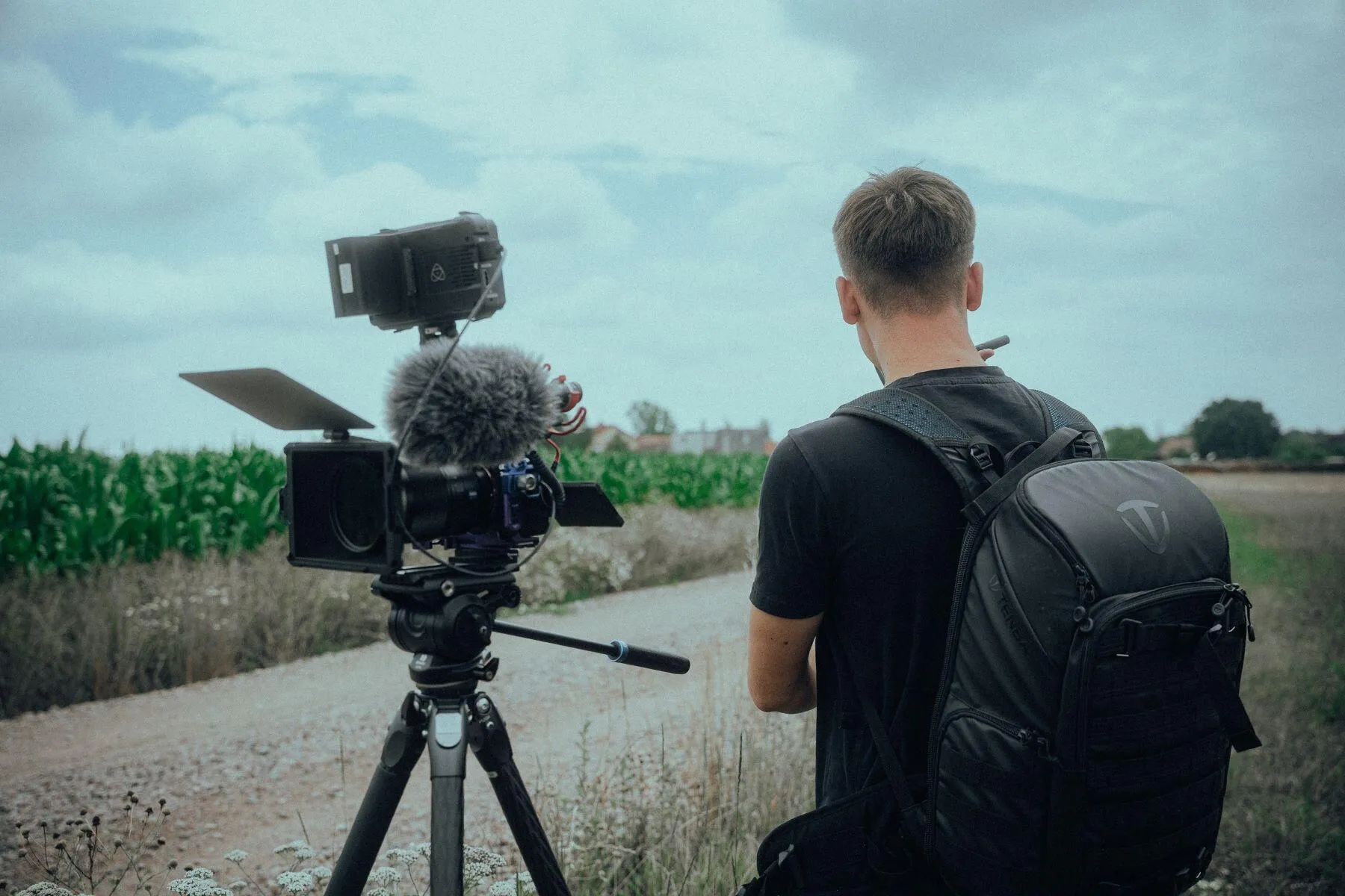 Vít Petržílek při natáčení krátkého filmu pro přijímačky